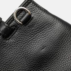 Pre Owned Gucci Black Small Leather Bamboo Daily Satchel