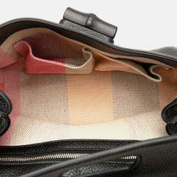 Pre Owned Gucci Black Small Leather Bamboo Daily Satchel