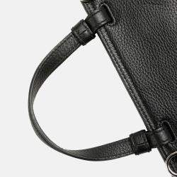 Pre Owned Gucci Black Small Leather Bamboo Daily Satchel