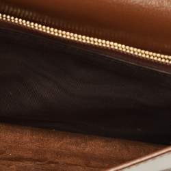 Gucci Beige/Brown GG Supreme Canvas Horsebit 1955 Wallet on Chain