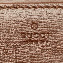 Gucci Beige/Brown GG Supreme Canvas Horsebit 1955 Wallet on Chain