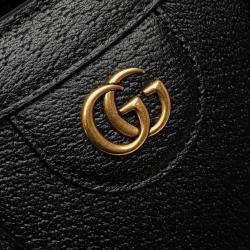 Gucci Black Small Leather Bamboo Diana Satchel