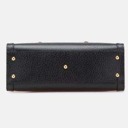 Gucci Black Small Leather Bamboo Diana Satchel