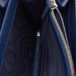 Gucci Navy Blue Leather Zip Around Continental Wallet