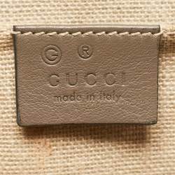 Pre Owned Gucci Grey Microguccissima Leather Medium Emily Chain Shoulder Bag