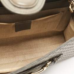 Pre Owned Gucci Grey Microguccissima Leather Medium Emily Chain Shoulder Bag