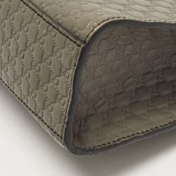 Pre Owned Gucci Grey Microguccissima Leather Medium Emily Chain Shoulder Bag