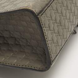 Pre Owned Gucci Grey Microguccissima Leather Medium Emily Chain Shoulder Bag