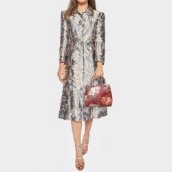Gucci Multicolor Blooms Print Leather Mini Bamboo Tote