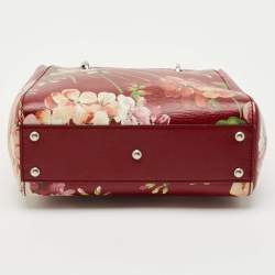 Gucci Multicolor Blooms Print Leather Mini Bamboo Tote