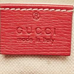Gucci Multicolor Blooms Print Leather Mini Bamboo Tote