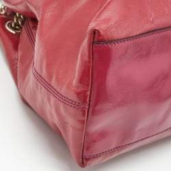 Pre Owned Gucci Pink Patent Leather Medium Soho Chain Tote