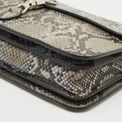 Gucci Brown/Blue Python Soft Jackie Clutch