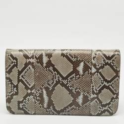 Gucci Brown/Blue Python Soft Jackie Clutch