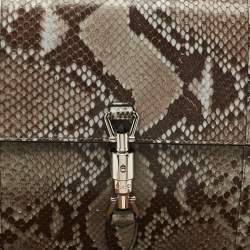 Gucci Brown/Blue Python Soft Jackie Clutch
