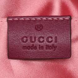 Pre Owned Gucci Purple Matelassé Velvet Mini GG Marmont Belt Bag