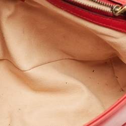 Gucci Red Matelasse Leather Medium GG Marmont Shoulder Bag