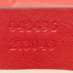 Gucci Red Matelasse Leather Medium GG Marmont Shoulder Bag
