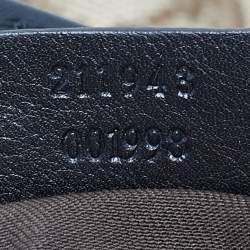 Pre Owned Gucci Black/Beige GG Canvas and Leather Large Sukey Tote