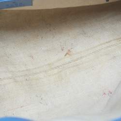 Pre Owned Gucci Blue/Beige GG Canvas and Leather Medium Sukey Tote