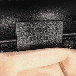 Gucci Beige/Black GG Marmont Matelasse Canvas Top Handle Bag