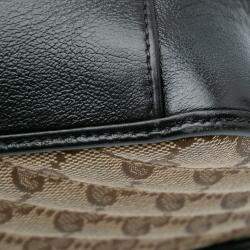 Gucci Beige/Black GG Marmont Matelasse Canvas Top Handle Bag
