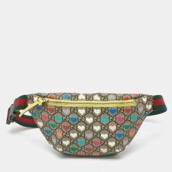 Gucci Multicolor GG Supreme Canvas Heart Belt Bag