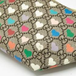Pre Owned Gucci Multicolor GG Supreme Canvas Heart Belt Bag