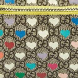 Pre Owned Gucci Multicolor GG Supreme Canvas Heart Belt Bag