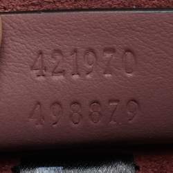 Pre Owned Gucci Beige/Maroon GG Supreme Blooms Canvas and Suede Mini Dionysus Shoulder Bag