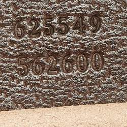 Pre Owned حقيبة كلتش غوتشي أوفيديا قماش GG سوبريم بيج/بنية وجلد