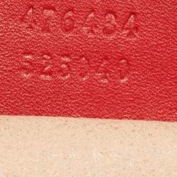 Pre Owned Gucci Red Matelassé Leather Mini GG Marmont Belt Bag