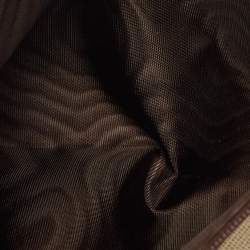 Pre Owned Gucci Beige/Brown GG Supreme Canvas and Leather Medium Ophidia Pouch