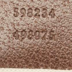 Pre Owned Gucci Beige/Brown GG Supreme Canvas and Leather Medium Ophidia Pouch