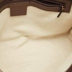 Pre Owned Gucci Beige/Brown GG Supreme Canvas and Leather Medium Ophidia Pouch