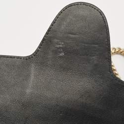 Pre Owned Gucci Black Guccissima Leather Large Emily Chain Shoulder Bag