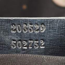 Pre Owned Gucci Black/Beige GG Canvas/Patent Leather Medium Full Moon Tote