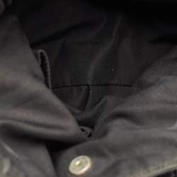 Pre Owned Gucci Black/Beige GG Canvas/Patent Leather Medium Full Moon Tote