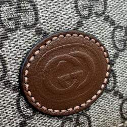 Pre Owned Gucci Beige Coated canvas GG Supreme Large Trolley