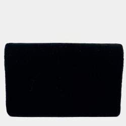 Pre Owned Gucci Dionysus Black Velvet Super Mini Shoulder Bag