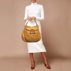 Pre Owned Gucci Tan Leather Large New Pelham Hobo