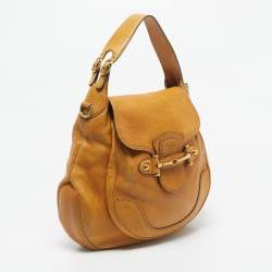 Pre Owned Gucci Tan Leather Large New Pelham Hobo