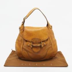 Pre Owned Gucci Tan Leather Large New Pelham Hobo