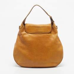 Pre Owned Gucci Tan Leather Large New Pelham Hobo