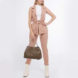 Pre Owned Gucci Brown Leather Medium Soho Chain Shoulder Bag