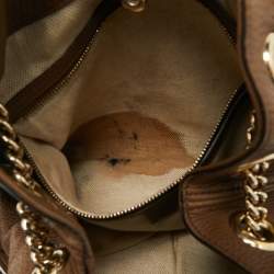 Pre Owned Gucci Brown Leather Medium Soho Chain Shoulder Bag