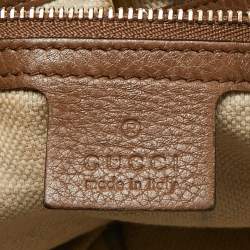 Pre Owned Gucci Brown Leather Medium Soho Chain Shoulder Bag