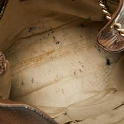 Pre Owned Gucci Brown Leather Medium Soho Chain Shoulder Bag