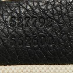 Pre Owned Gucci Black Leather Vintage Logo Web Belt Bag