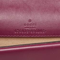 Pre Owned Gucci Purple Velvet and Leather Super Mini Dionysus Crystals Shoulder Bag